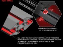 SRM500 Side &amp;amp; Rear Rail Kit for 75 Inch Long Rack Textured Black Go Rhino