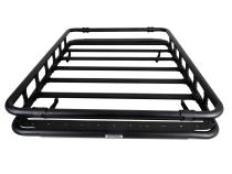 SRM500 75 Inch Flat Platform Roof Rack With Full Rail Kit Textured Black Go Rhino