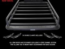 SRM600 75 Inch Tubular Basket Style Roof Rack Textured Black Go Rhino