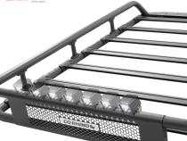 SRM600 75 Inch Tubular Basket Style Roof Rack Textured Black Go Rhino
