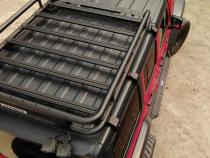 SRM600 75 Inch Tubular Basket Style Roof Rack Textured Black Go Rhino