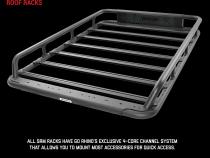 SRM600 75 Inch Tubular Basket Style Roof Rack Textured Black Go Rhino