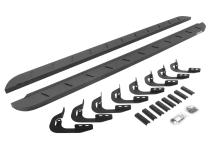 RB10 Slim Line Running Boards With Mounting Brackets Protective Bedliner Coating 2014-2018 Silverado/Sierra 1500/2500 HD Go Rhino