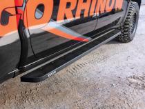 RB10 Running Boards With Mounting Brackets Textured Black 2019-2026 Silverado/Sierra 1500/2500 HD Go Rhino