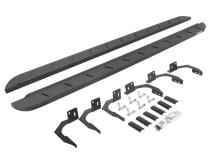 RB10 Slim Line Running Boards With Mounting Brackets Protective Bedliner Coating 2009-2010 Dodge Ram 1500/2500/3500 Go Rhino
