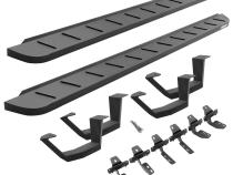 RB10 Running Boards With Mounting Brackets &amp;amp; 2 Pairs of Drop Steps Kit Textured Black 2015-2026 Ford F-150/ F-250/F-350 Go Rhino