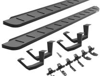 RB10 Running Boards With Mounting Brackets &amp;amp; 2 Pairs of Drop Steps Kit Textured Black 1999-2016 Ford F-250/F-350 Extended Cab Go Rhino