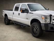 RB10 Running Boards With Mounting Brackets &amp;amp; 2 Pairs of Drop Steps Kit Protective Bedliner Coating 1999-2016 Ford F-250/F-350 Go Rhino