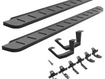 RB10 Running Boards With Mounting Brackets &amp;amp; 2 Pairs of Drop Steps Kit Textured Black For 2017-2026 Ford F-250/F-350 Go Rhino
