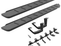 RB10 Running Boards With Mounting Brackets &amp;amp; 1 Pair of Drop Steps Kit Protective Bedliner Coating For 2017-2026 Ford F-250/F-350 Go Rhino