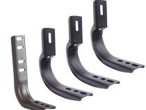 Brackets for 6 Inch OE Xtreme Wheel to Wheel SideSteps Black powder coat 2007-2014 Silverado/Sierra 2500 HD/3500 HD Go Rhino