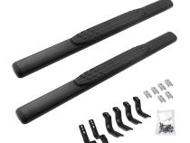 4 Inch OE Xtreme SideSteps With Mounting Bracket Kit Textured Black 2007-2018 Silverado/Sierra 150/2500 HD Go Rhino
