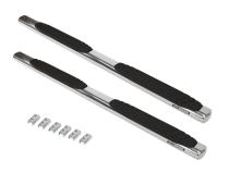 4 Inch OE Xtreme SideSteps With Mounting Bracket Kit Polished Stainless Steel 2011-2013 Kia Sportage Go Rhino
