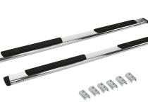 5 Inch OE Xtreme Low Profile SideSteps With Mounting Bracket Kit Polished Stainless Steel 2009-2014 Dodge Ram 1500 Go Rhino