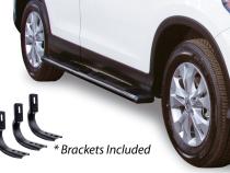 5 Inch OE Xtreme Low Profile SideSteps With Mounting Bracket Kit Black Powder Coat 2013-2015 Ford Escape Go Rhino