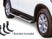 5 Inch OE Xtreme Low Profile SideSteps With Mounting Bracket Kit Polished Stainless Steel 2013-2015 Ford Escape Go Rhino
