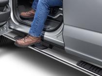 5 Inch OE Xtreme Low Profile SideSteps With Mounting Bracket Kit Polished Stainless Steel 2015-2026 Ford F-150/ F-250/F-350 Go Rhino
