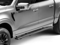 5 Inch OE Xtreme Low Profile SideSteps With Mounting Bracket Kit Textured Black 2015-2026 Ford F-150/ F-250/F-350 4 Door Go Rhino