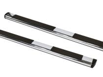 6 Inch OE Xtreme Composite SideSteps Kit 80in Long Chrome + 3 Brackets Per Side Chrome 2007-2013 Silverado/Sierra 1500 Go Rhino