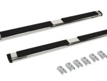 6 Inch OE Xtreme SideSteps With Mounting Bracket Kit Polished Stainless Steel 2019-2026 Silverado/Sierra 1500/2500 HD Go Rhino