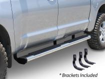 6 Inch OE Xtreme SideSteps With Mounting Bracket Kit Polished Stainless Steel 2019-2026 Silverado/Sierra 1500/2500 HD Go Rhino