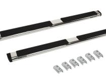 6 Inch OE Xtreme SideSteps With Mounting Bracket Kit Polished Stainless Steel 2009-2010 Dodge Ram 1500/2500/3500 Go Rhino