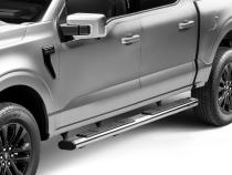 6 Inch OE Xtreme SideSteps With Mounting Bracket Kit Polished Stainless Steel 2015-2026 Ford F-150/ F-250/F-350 Crew Cab Go Rhino