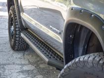RB20 Running Boards With Mounting Brackets Textured Black 2014-2018 Silverado/Sierra 1500/2500 HD Go Rhino