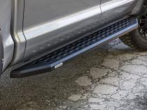 RB20 Running Boards With Mounting Brackets Textured Black 2014-2018 Silverado/Sierra 1500/2500 HD Go Rhino