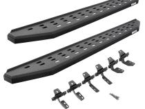 RB20 Running Boards With Mounting Brackets Protective Bedliner Coating 2014-2018 Silverado/Sierra 1500/2500 HD Go Rhino