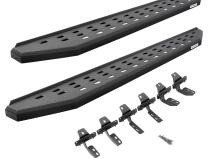 RB20 Running Boards With Mounting Brackets Protective Bedliner Coating 2019-2026 Silverado/Sierra 1500/2500 HD Go Rhino