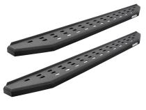 RB20 Running Boards With Mounting Brackets &amp;amp; 2 Pairs of Drop Steps Kit Protective Bedliner Coating 2015-2019 Silverado/Sierra 2500 HD Go Rhino