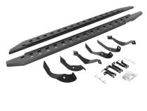 RB10 Slim Line Running Boards With Mounting Brackets Protective Bedliner Coating 2015-2019 Silverado/Sierra 2500 HD Go Rhino