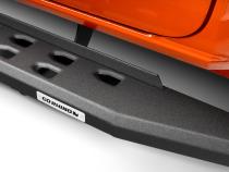 RB10 Slim Line Running Boards With Mounting Brackets Angled Textured Black 2009-2010 Dodge Ram 1500/2500/3500 Go Rhino