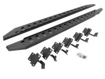 RB10 Slim Line Running Boards With Mounting Brackets Angled Textured Black 2015-2026 Ford F-150/ F-250/F-350 Go Rhino