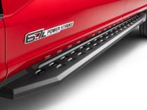 RB10 Slim Line Running Boards With Mounting Brackets Angled Textured Black 2015-2026 Ford F-150/ F-250/F-350 Go Rhino