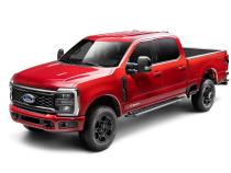RB10 Slim Line Running Boards With Mounting Brackets Angled Textured Black 2015-2026 Ford F-150/ F-250/F-350 Go Rhino