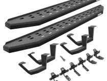 RB20 Running Boards With Mounting Brackets &amp;amp; 2 Pairs of Drop Steps Kit Textured Black 1999-2016 Ford F-250/F-350 Go Rhino