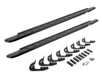 RB30 Running Boards with Mounting Bracket Kit Textured Black 2014-2018 Silverado/Sierra 1500/2500 HD Go Rhino