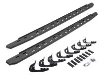 RB30 Slim Line Running Boards with Mounting Bracket Kit Protective Bedliner Coating 2014-2018 Silverado/Sierra 1500/2500 HD Go Rhino