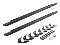 RB30 Running Boards with Mounting Bracket Kit Protective Bedliner Coating 2014-2018 Silverado/Sierra 1500/2500 HD Go Rhino