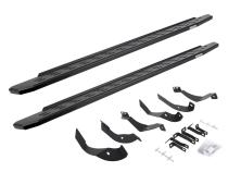 RB30 Running Boards with Mounting Bracket Kit Textured Black 2015-2019 Silverado/Sierra 2500 HD Go Rhino