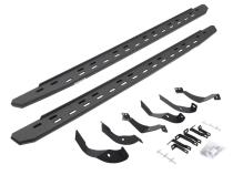 RB30 Slim Line Running Boards with Mounting Bracket Kit Protective Bedliner Coating 2015-2019 Silverado/Sierra 2500 HD Go Rhino