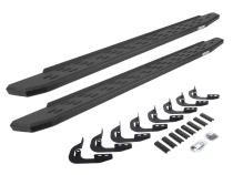 RB30 Running Boards with Mounting Bracket Kit Protective Bedliner Coating 2014-2018 Silverado/Sierra 1500 2015-2018 Silverado/Sierra 2500 HD/3500 HD Go Rhino