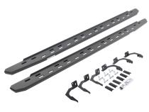 RB30 Slim Line Running Boards with Mounting Bracket Kit Textured Black 2009-2025 Dodge Ram 150/2500/3500 Go Rhino