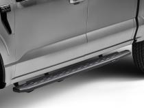 RB30 Slim Line Running Boards with Mounting Bracket Kit Textured Black 2015-2025 Ford F-150/ F-250/F-350 Go Rhino