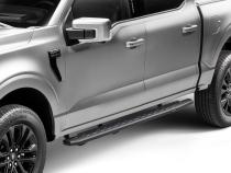 RB30 Slim Line Running Boards with Mounting Bracket Kit Textured Black 2015-2025 Ford F-150/ F-250/F-350 Go Rhino