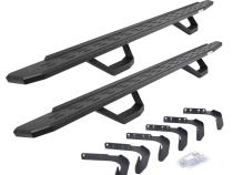 RB30 Running Boards with Mounting Brackets &amp;amp; 2 Pairs of Drops Steps Kit Protective Bedliner Coating 1999-2016 Ford F-250/F-350 Go Rhino