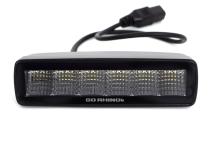 Go Rhino Blackout Series Lights Pair of Sixline LED Flood Light Kit Black Go Rhino