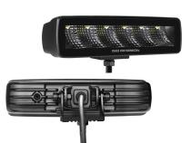 Go Rhino Blackout Series Lights Pair of Sixline LED Flood Light Kit Black Go Rhino
